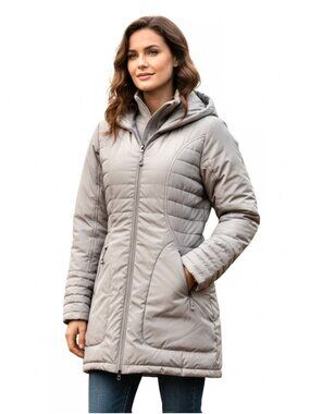 Gerry Weber 'Nora' Down Filled Parka, Light Grey, Women's Size M